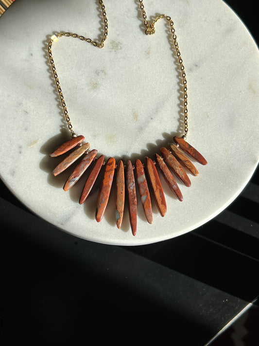 Imperial Jasper Graduated Statement Necklace