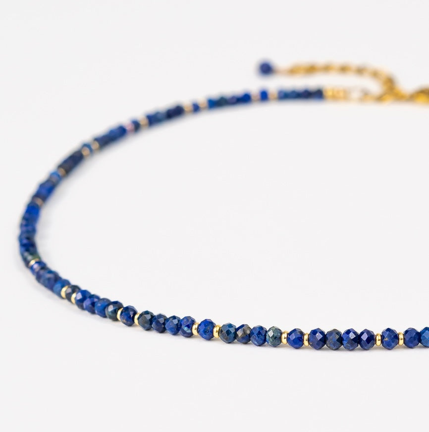 Lapis Lazuli Microfacet Necklace