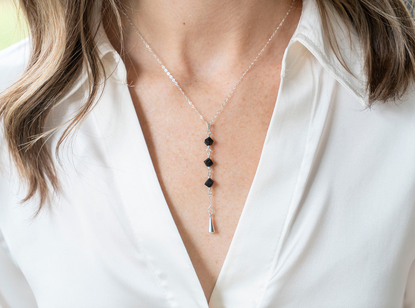 Black Tourmaline Paradigm Necklace Sterling Silver