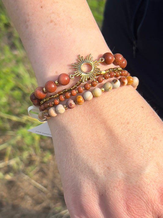 Red Desert Sunrise Bracelet Stack