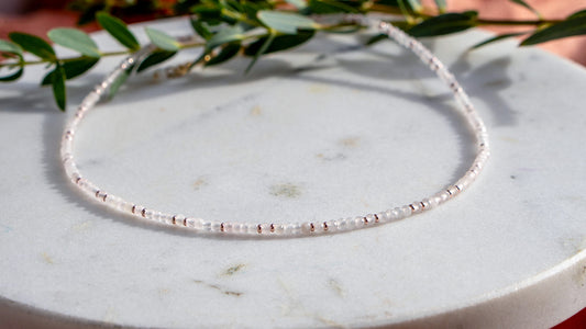 Rose Quartz Microfacet Necklace