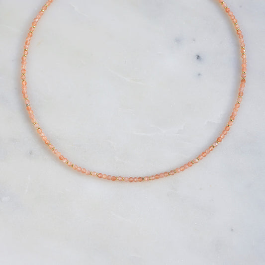 Sunstone Microfacet Necklace