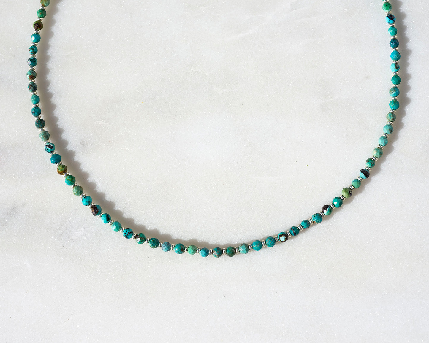 Turquoise Microfacet Necklace